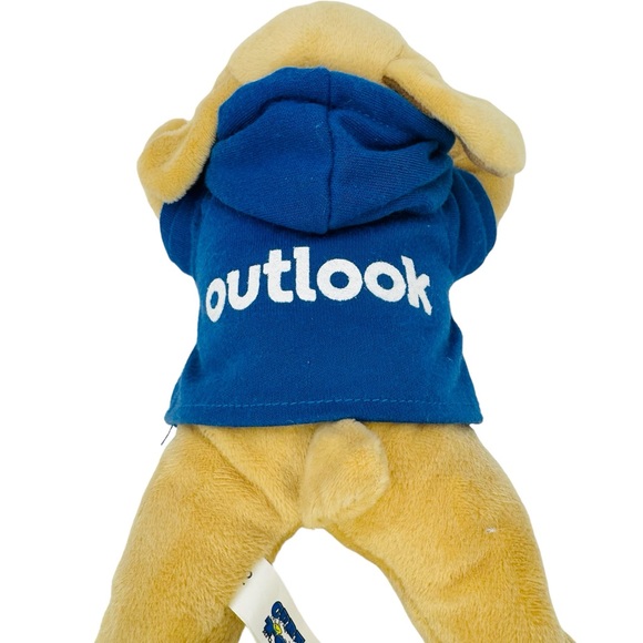 Curto Toy Puppy Dog Plush Wearing Outlook Shirt Advertising Stuffed Animal 7” - Picture 2 of 6